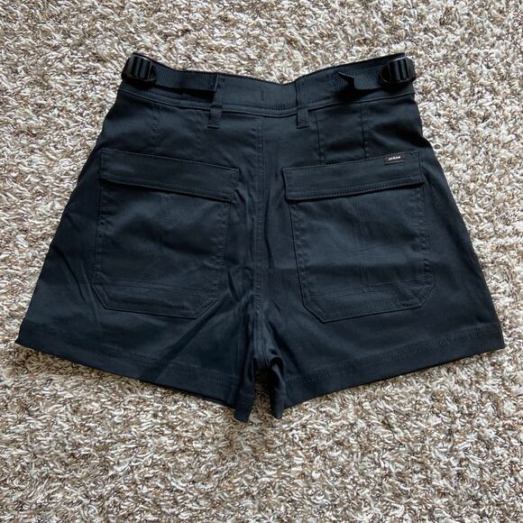Prana Stretch Zion Cargo 3" Short Women's 0 Black Standard Fit High Rise Stretch - Picture 6 of 13